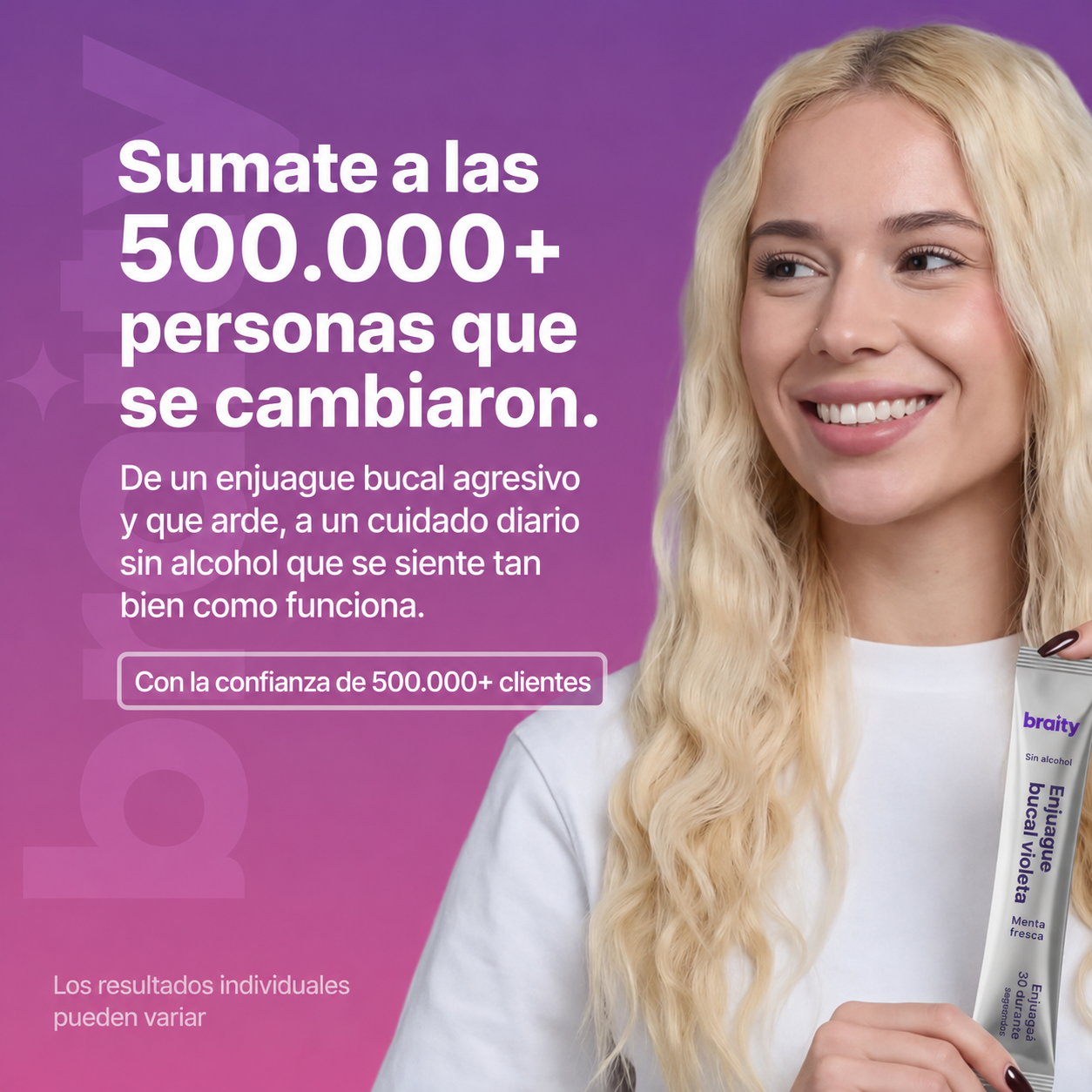 Enjuague bucal violeta