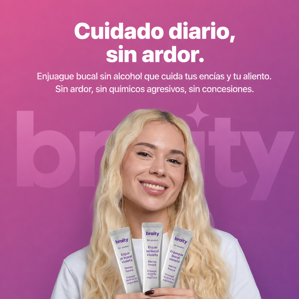 Enjuague bucal violeta