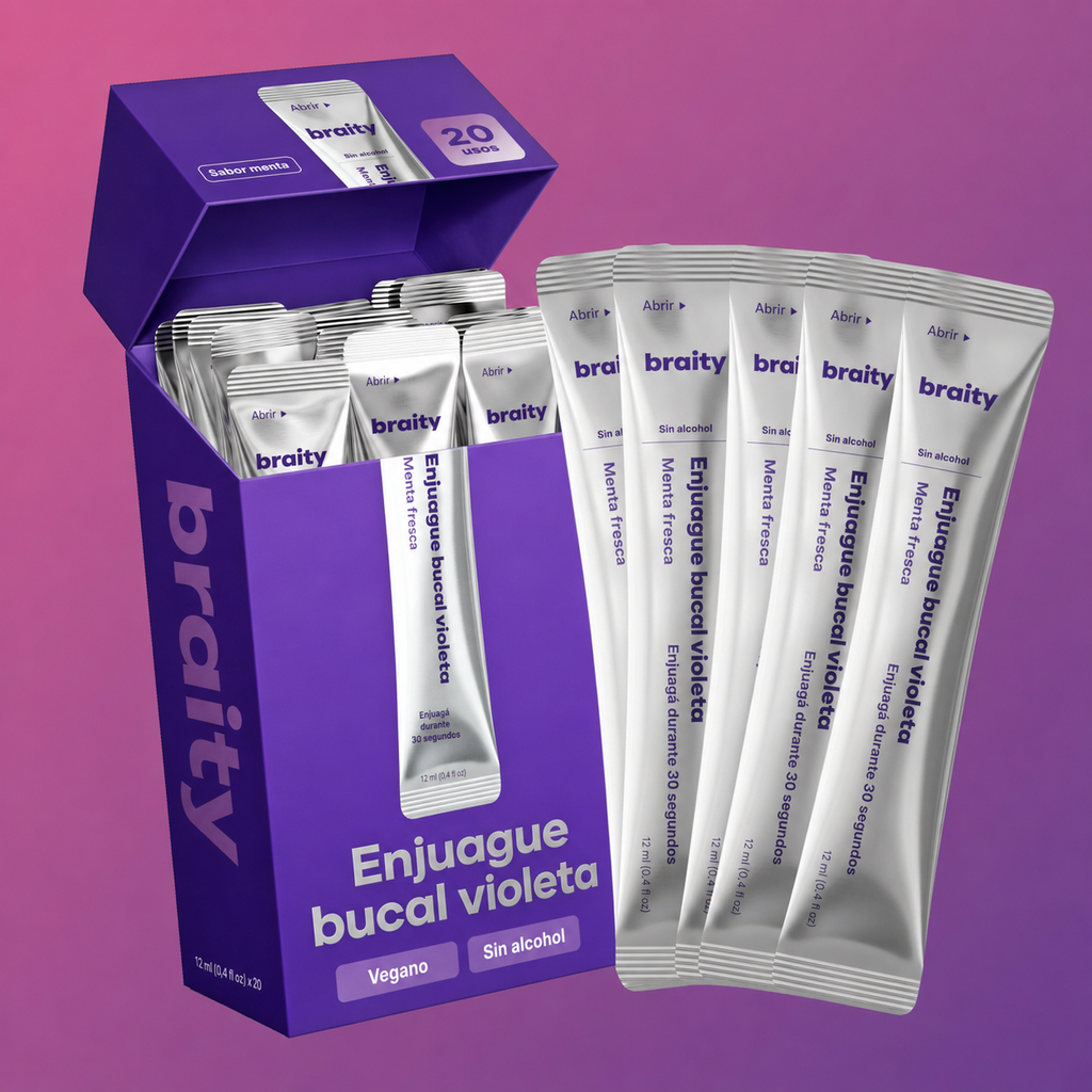 Enjuague bucal violeta