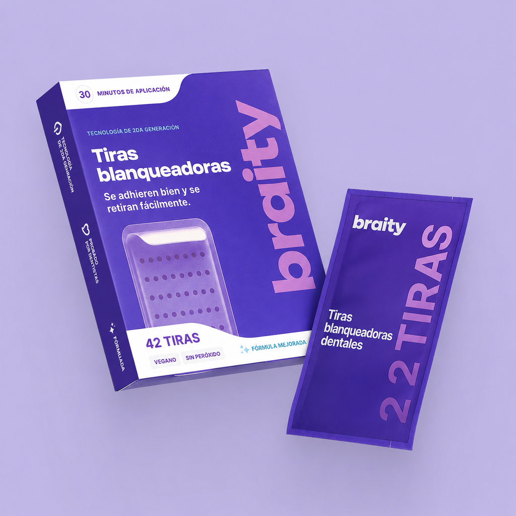 tiras blanqueadoras violetas